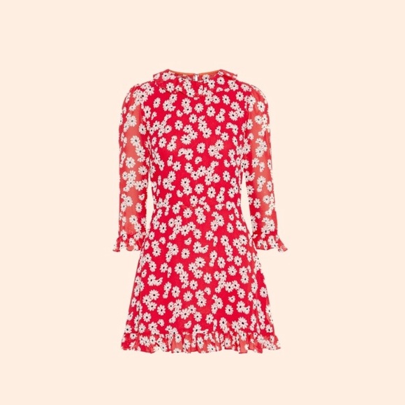 Reformation Dresses & Skirts - Reformation Stevie Dress (Oopsie Daisy) long sleeve mini dress viscose size 2